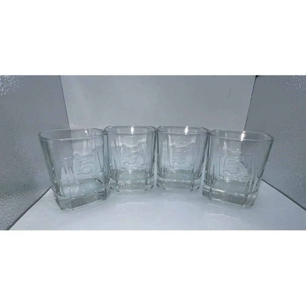 Label 5 Scotch Whisky Shot Glass Tumbler set‎ of 4